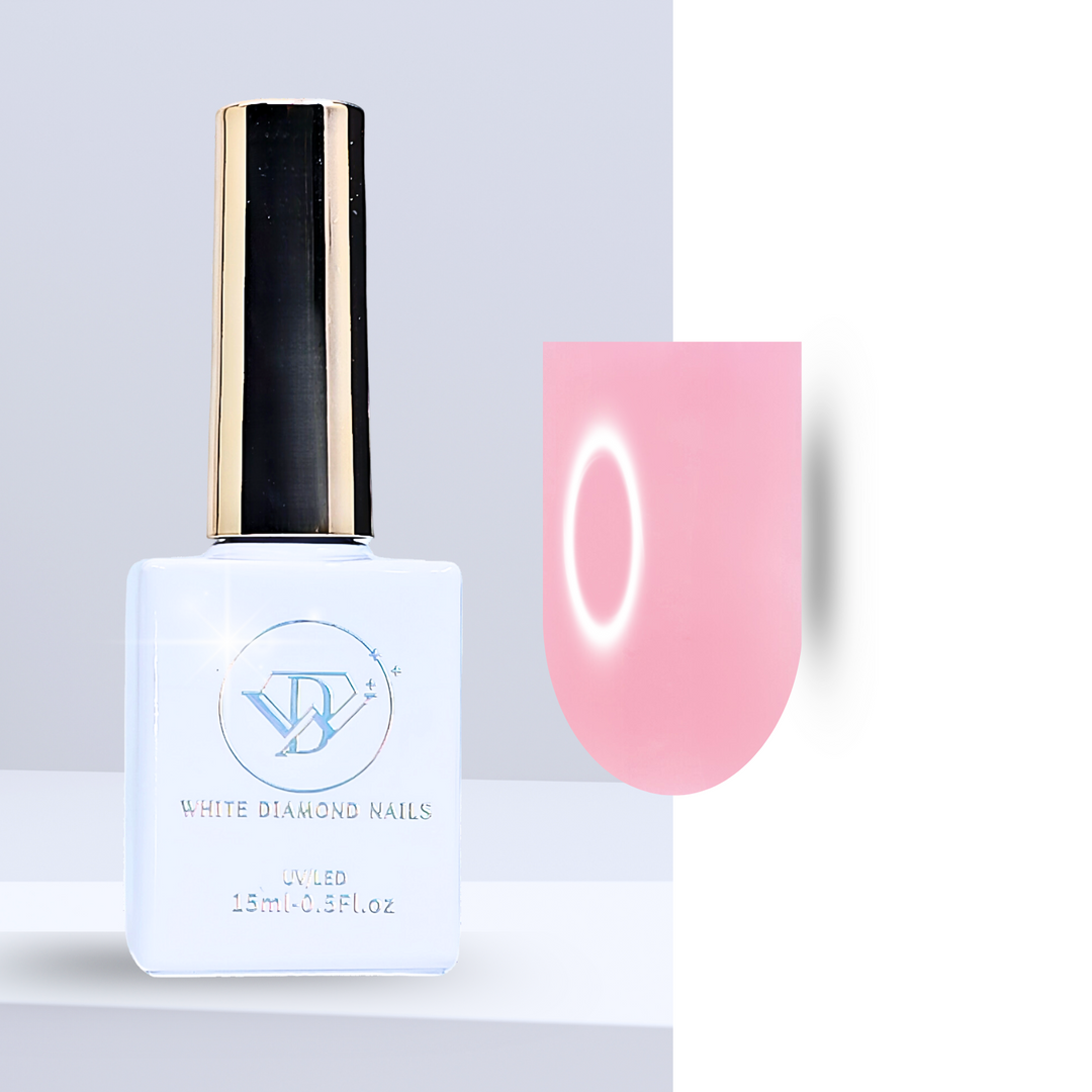 111 Blushing Red base coat – soft red base layer for flawless gel polish application, enhancing nail health and delivering a smooth, long-lasting manicure.
