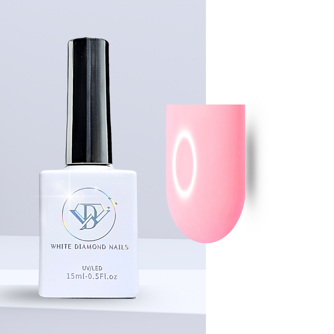 White Diamond Nails Princess Dress pink gel polish 158