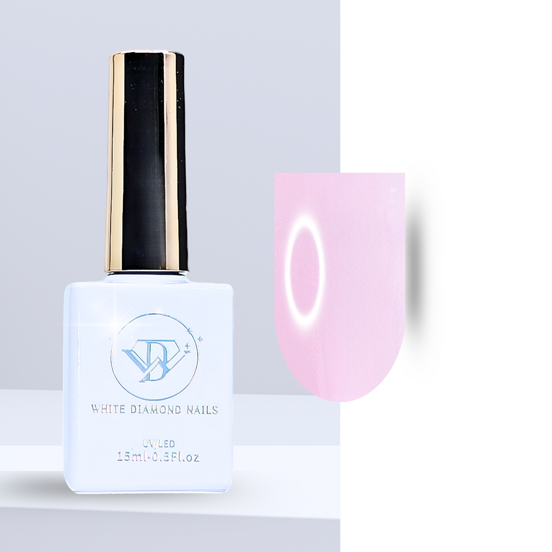 107 Soft Pink base coat – gentle pink base layer for flawless gel polish application, enhancing nail health and delivering a smooth, long-lasting manicure.