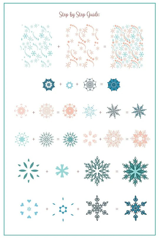 Step-by-step guide using the Clear Jelly Stamper CjS-327 Frozen Lace stamping plate, demonstrating how to layer lace and frost designs for delicate, wintery nail art.