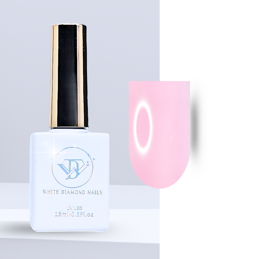 105 Light Pink base coat – delicate pink base layer for smooth gel polish application, promoting nail health and providing a long-lasting, elegant manicure.