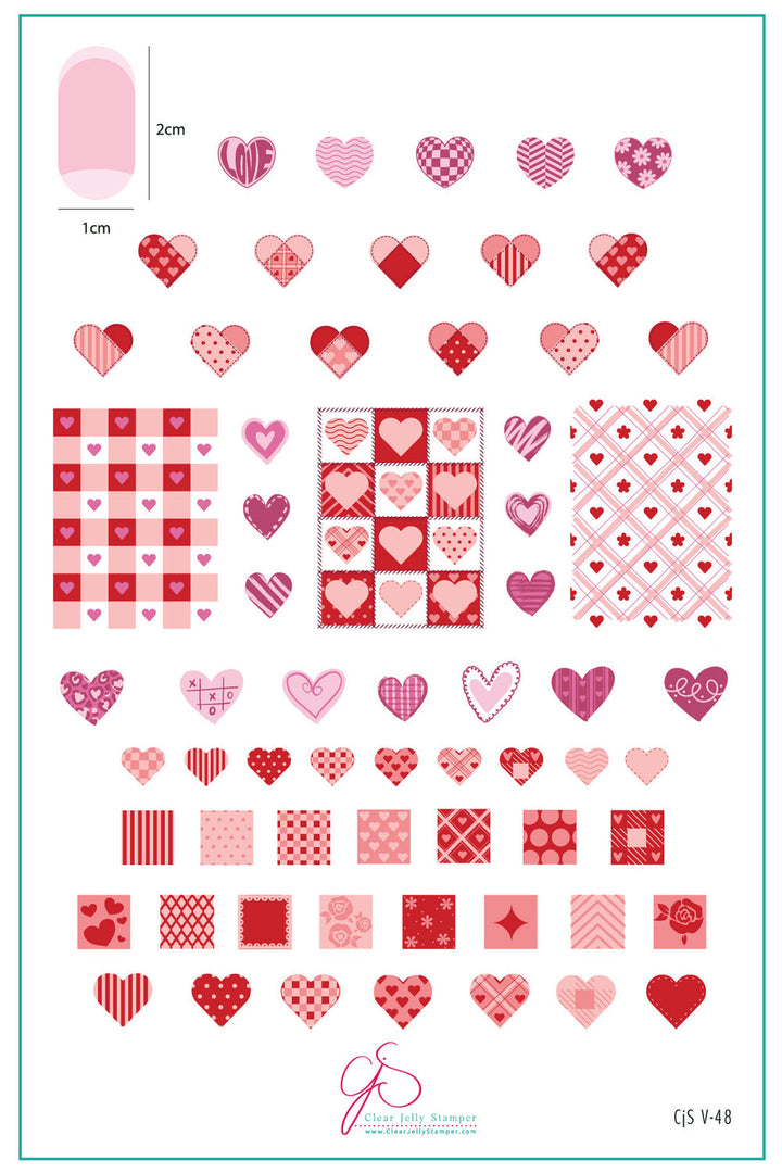 PLAQUE D'ESTAMPAGE - CjSV-48 Patchwork Valentine