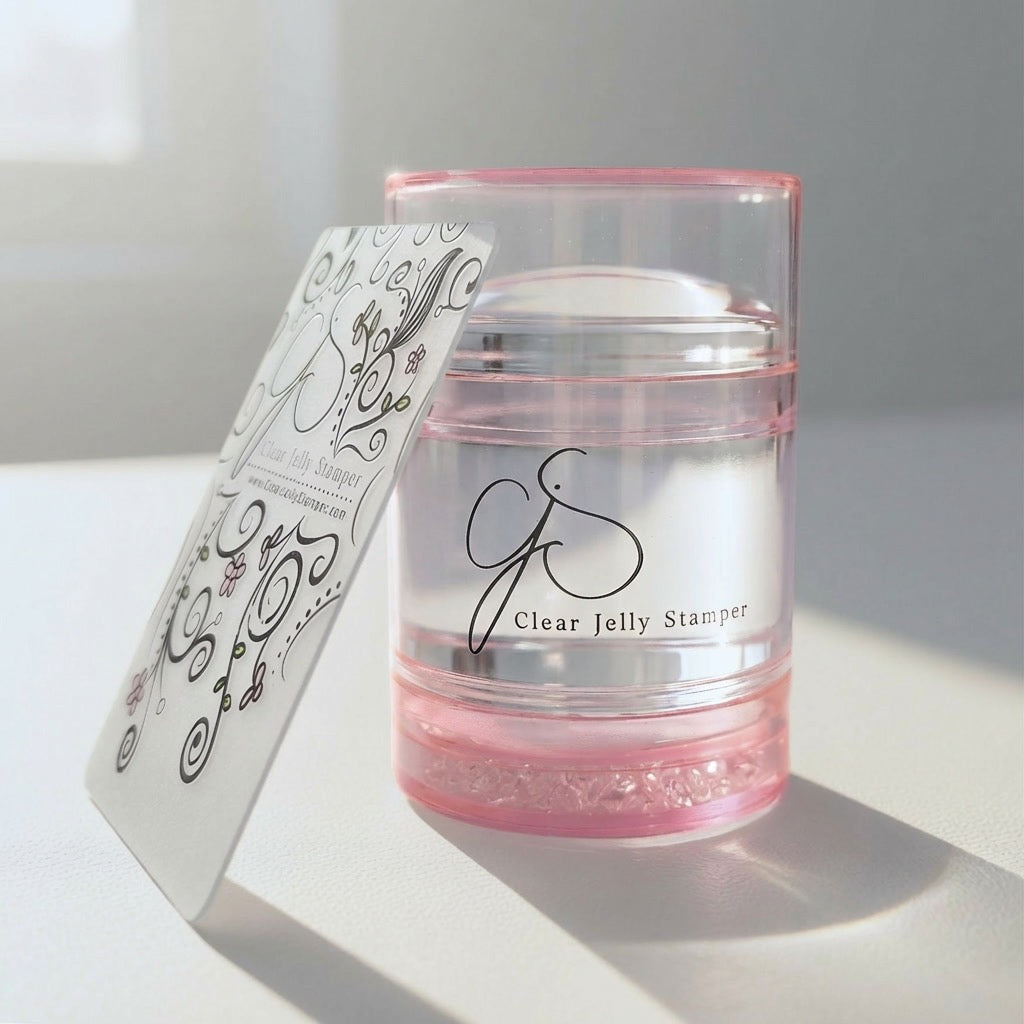 CLEAR JELLY STAMPER - The Big Bling - XL - Pink