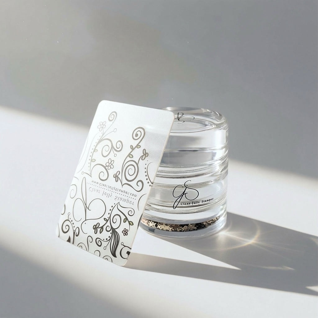 CLEAR JELLY STAMPER - XL Lil Miss Bling - Glitter Editions