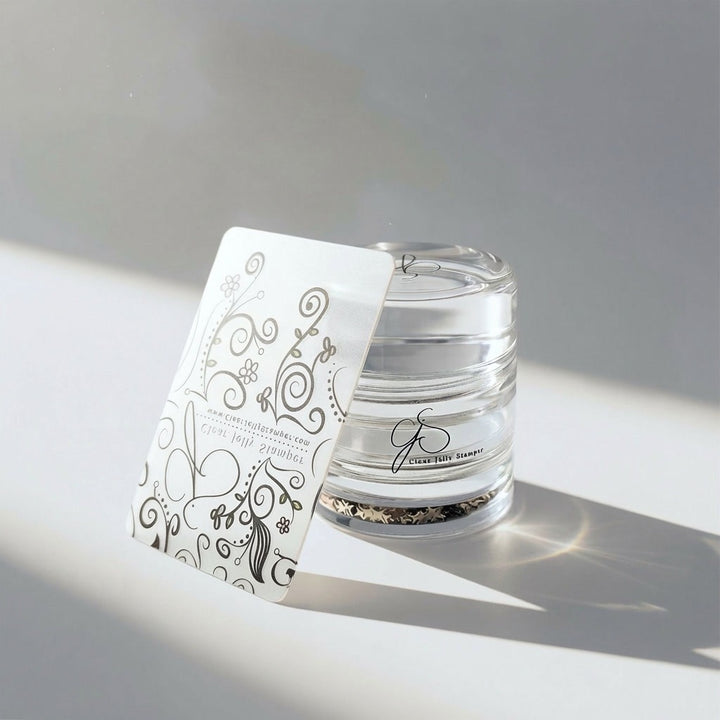 CLEAR JELLY STAMPER - XL Lil Miss Bling - Glitter Editions