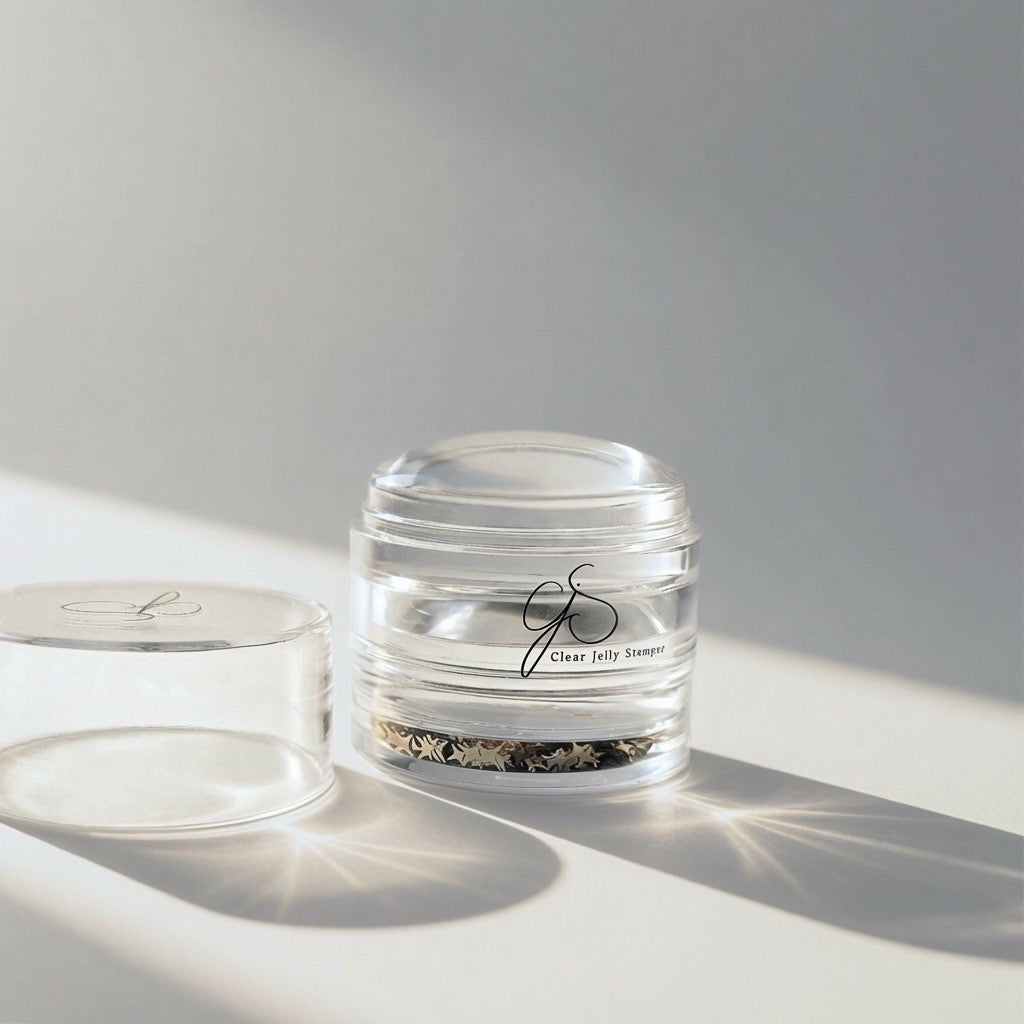 CLEAR JELLY STAMPER - XL Lil Miss Bling - Glitter Editions