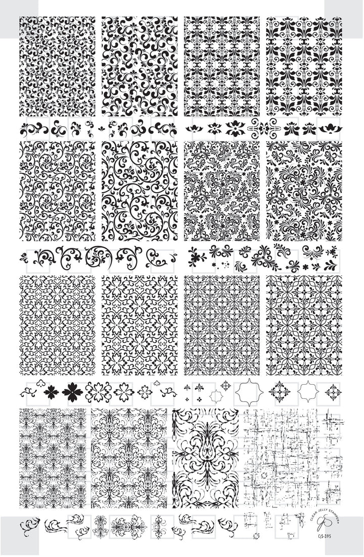 STAMPING PLATE - CJS-395 Twisted Elegance