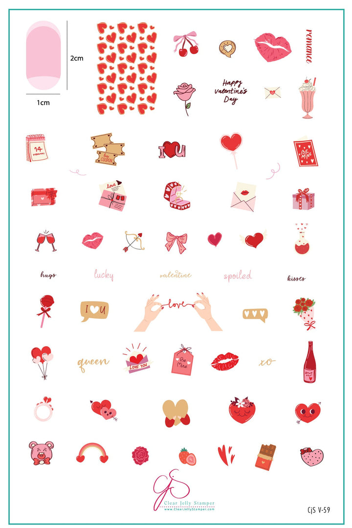 STAMPING PLATE - CjSV-59 Sealed With a Kiss