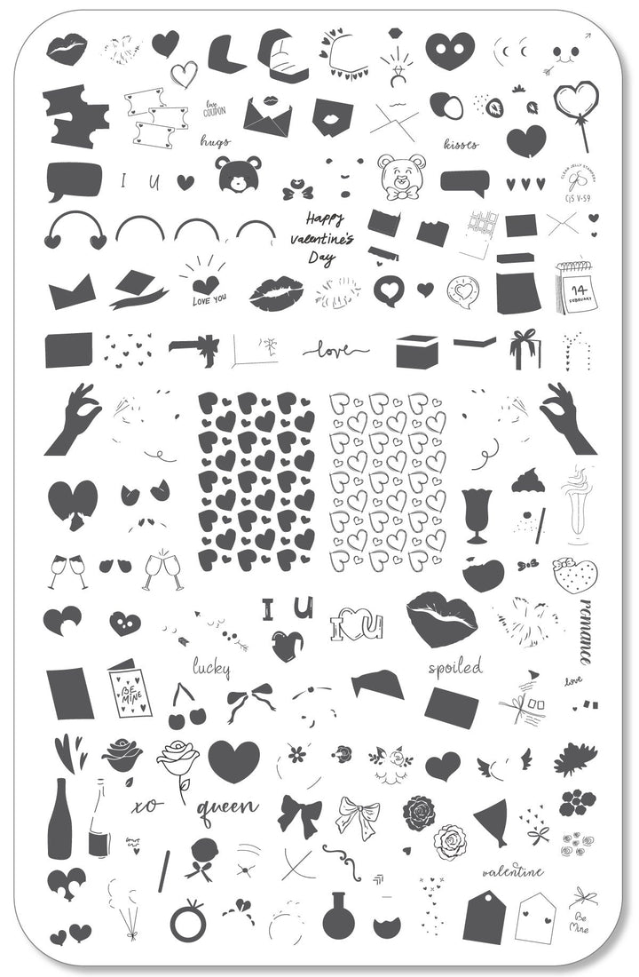 STAMPING PLATE - CjSV-59 Sealed With a Kiss