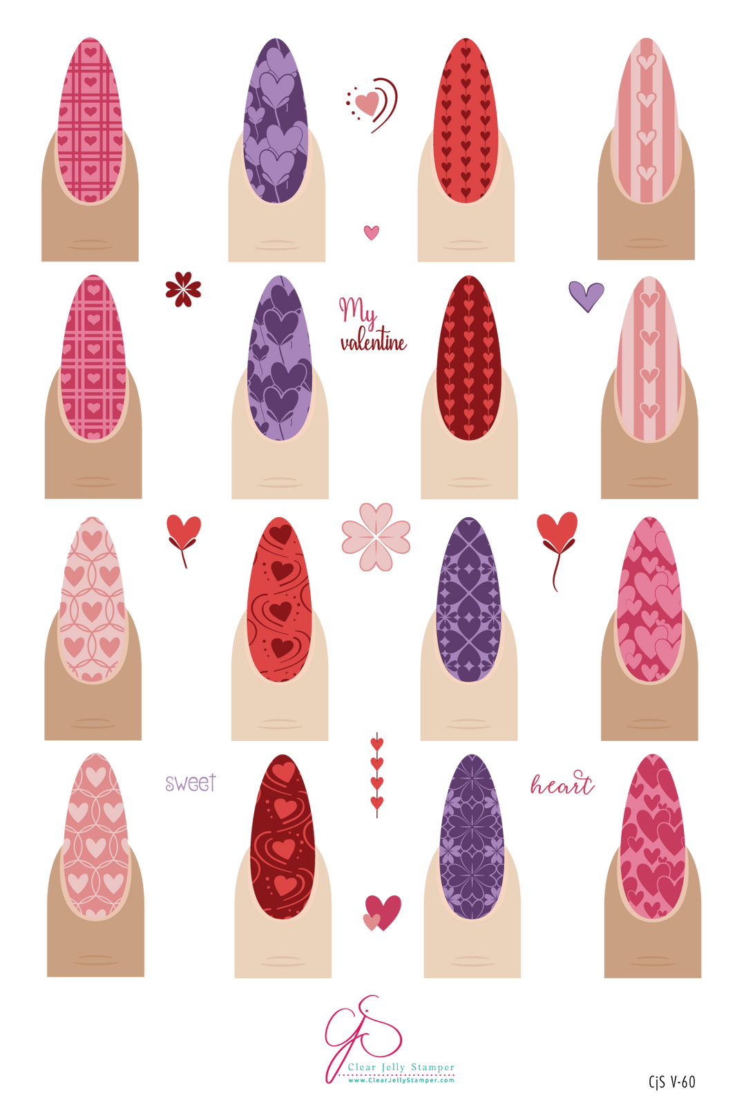 STAMPING PLATE - CjSV-60 Heart to Heart