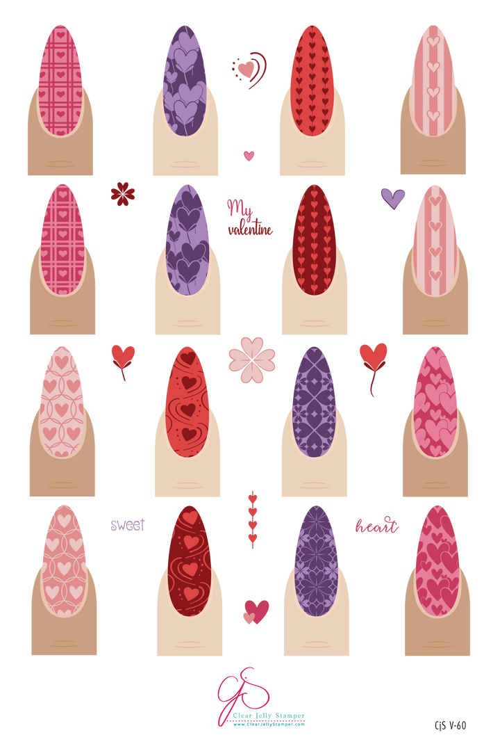 STAMPING PLATE - CjSV-60 Heart to Heart