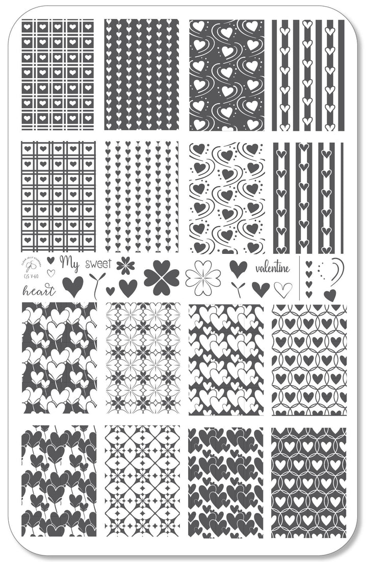 STAMPING PLATE - CjSV-60 Heart to Heart
