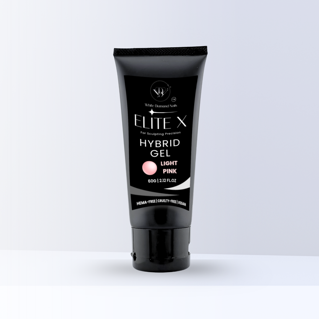 White Diamond Nails EliteX Acrygel tube in Light Pink, professional acrygel for nail sculpting and extensions, 60g.