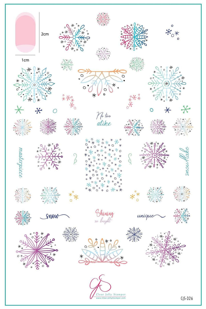 STAMPING PLATE CjS-326 Frosty Flurries