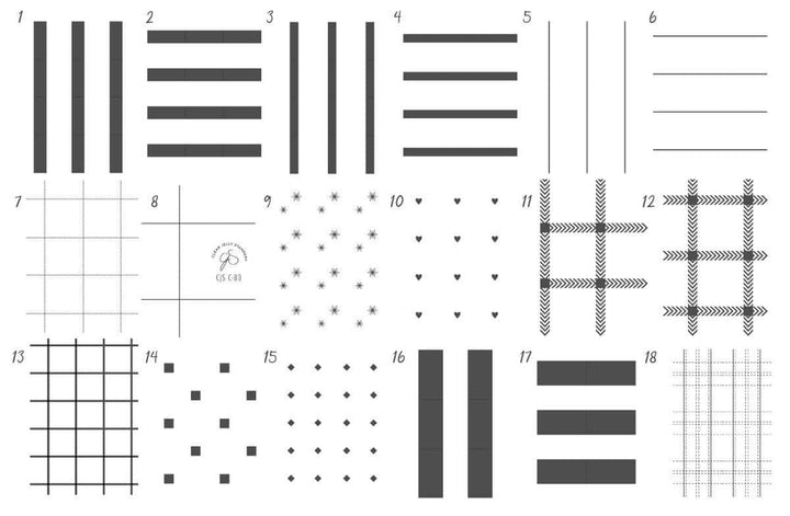 STAMPING PLATE CjSC-83 Festive Plaid - One