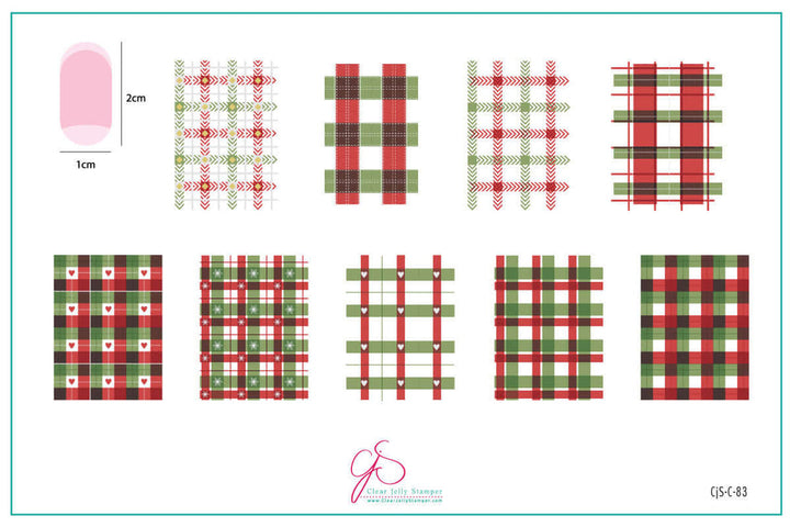 STAMPING PLATE CjSC-83 Festive Plaid - One