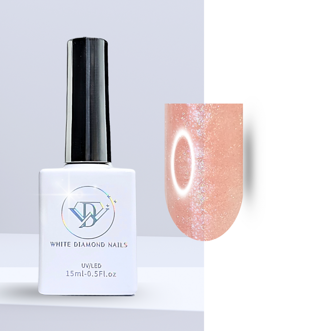 White Diamond Nails Peachy Bliss peachy pink shimmer see through gel polish 353