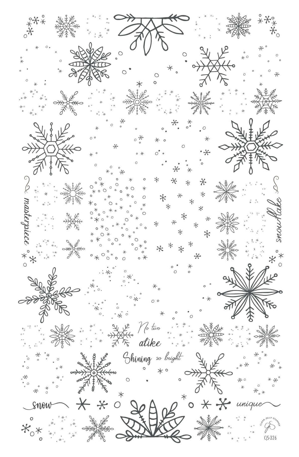 STAMPING PLATE CjS-326 Frosty Flurries