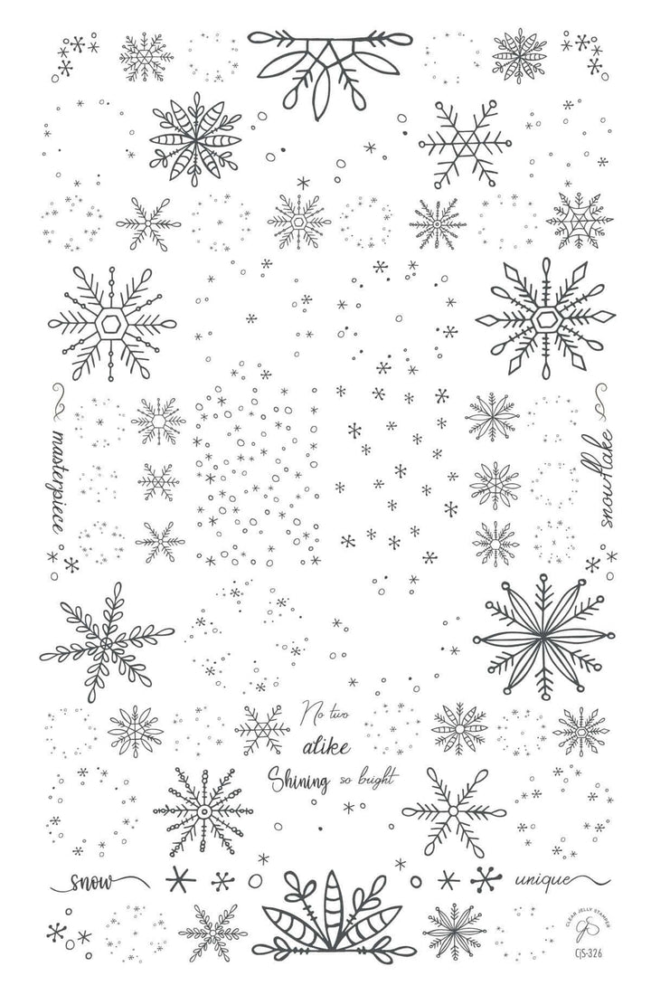 STAMPING PLATE CjS-326 Frosty Flurries