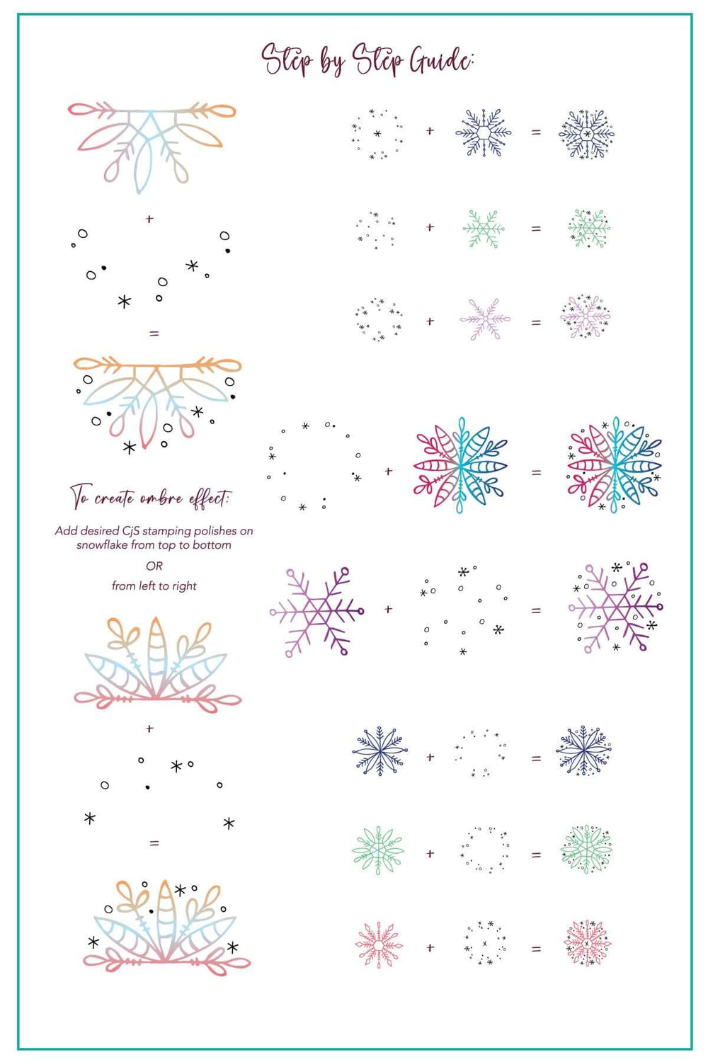 STAMPING PLATE CjS-326 Frosty Flurries