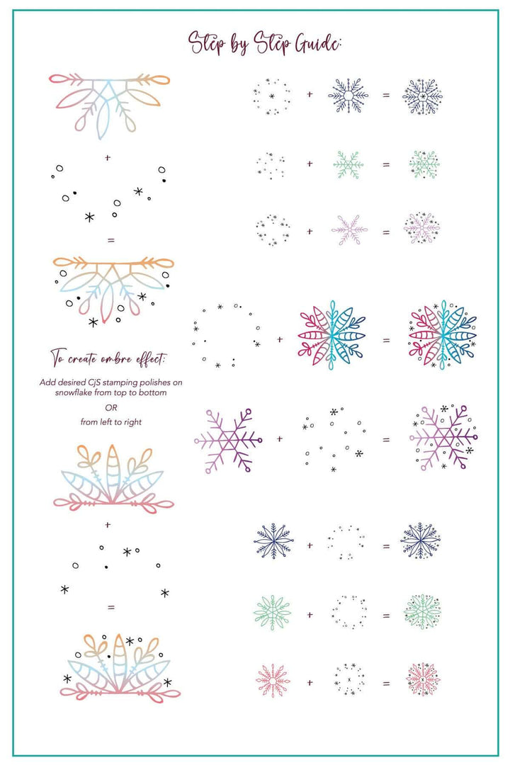 STAMPING PLATE CjS-326 Frosty Flurries