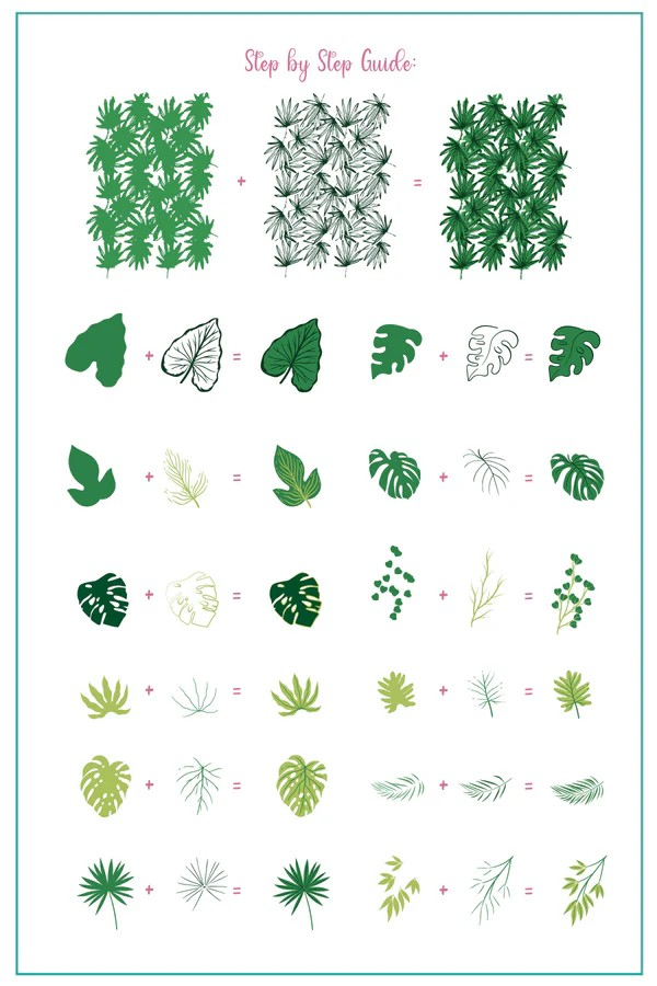 Step-by-step guide using the Clear Jelly Stamper CjS-357 Lush Leaves stamping plate, demonstrating how to layer detailed leaf patterns for beautiful botanical nail art.